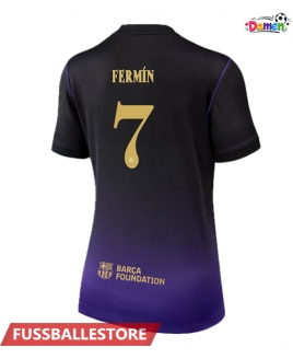 Günstige Barcelona Fermin Lopez #7 Auswärtstrikot Damen 2026-27 Kurzarm